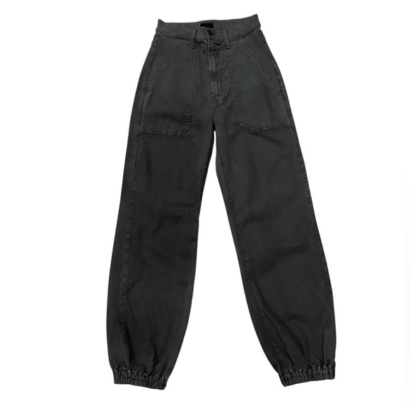 MOTHER Woman’s Faded Black Springy Ankle Pants